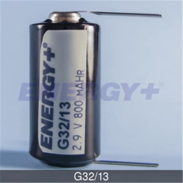 Fedco Batteries FedCo Batteries Compatible with ENERGY G32-13 2.9V 800mAh 2-3 A Size Lithium Cell For With PC Pins For Industrial Applications G32/13 - main
